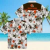 Cleveland Browns Hawaiian Shirt � Custom Botanical Theme Brown White, Casual Button Down For Men & Women