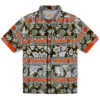 Cleveland Browns Hawaiian Shirt � Custom Tribal Stripes Brown White, Casual Button Down For Men & Women