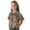 Cleveland Browns Hawaiian Shirt � Custom Tribal Stripes Brown White, Casual Button Down For Men & Women