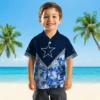 Dallas Cowboys Hawaiian Shirt - Personalized Baseball Floral Custom Chevron Blue Aloha Shirt