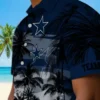 Dallas Cowboys Hawaiian Shirt - Personalized Baseball Floral Custom Sunset Blue Black Aloha Shirt