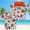 Denver Broncos Hawaiian Shirt - Personalized Baseball Floral Custom Botanical Theme Orange White Aloha Shirt