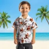 Denver Broncos Hawaiian Shirt - Personalized Baseball Floral Custom Botanical Theme Orange White Aloha Shirt