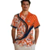 Denver Broncos Hawaiian Shirt - Personalized Baseball Floral Custom Floral Wave Orange White Aloha Shirt