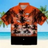 Denver Broncos Hawaiian Shirt - Personalized Baseball Floral Custom Sunset Scene Orange Black Aloha Shirt