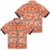 Denver Broncos Hawaiian Shirt - Personalized Baseball Floral Custom Tribal Stripes Orange White Aloha Shirt