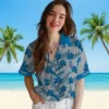 Detroit Lions Hawaiian Shirt - Custom Botanical Print Silver Aloha Shirt
