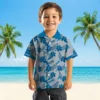 Detroit Lions Hawaiian Shirt - Custom Botanical Print Silver Aloha Shirt