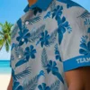 Detroit Lions Hawaiian Shirt - Custom Botanical Print Silver Aloha Shirt