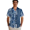Indianapolis Colts Hawaiian Shirt - Custom Hibiscus Arrows Blue White Aloha Shirt