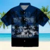 Indianapolis Colts Hawaiian Shirt - Custom Sunset Scene Blue Black Aloha Shirt