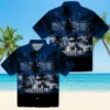 Indianapolis Colts Hawaiian Shirt - Custom Sunset Scene Blue Black Aloha Shirt