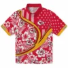 Kansas City Chiefs Hawaiian Shirt - Personalized Baseball Floral Custom Floral Wave Red White Aloha Shirt