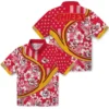 Kansas City Chiefs Hawaiian Shirt - Personalized Baseball Floral Custom Floral Wave Red White Aloha Shirt