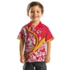 Kansas City Chiefs Hawaiian Shirt - Personalized Baseball Floral Custom Floral Wave Red White Aloha Shirt