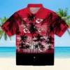 Kansas City Chiefs Hawaiian Shirt - Personalized Baseball Floral Custom Sunset Scene Red Black Aloha Shirt
