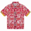 Kansas City Chiefs Hawaiian Shirt - Personalized Baseball Floral Custom Tribal Stripes Red White Aloha Shirt
