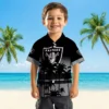Las Vegas Raiders Hawaiian Shirt - Personalized Baseball Floral Custom Sunset Pattern Black Aloha Shirt