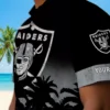 Las Vegas Raiders Hawaiian Shirt - Personalized Baseball Floral Custom Sunset Pattern Black Aloha Shirt