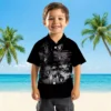 Las Vegas Raiders Hawaiian Shirt - Personalized Baseball Floral Custom Sunset Scene Black Aloha Shirt
