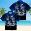 Los Angeles Rams Hawaiian Shirt - Personalized Baseball Floral Custom Sunset Blue Black Aloha Shirt