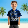 Los Angeles Rams Hawaiian Shirt - Personalized Baseball Floral Custom Sunset Blue Black Aloha Shirt