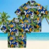 Los Angeles Rams Hawaiian Shirt - Personalized Baseball Floral Custom Tropical Toucan Aloha Shirt