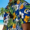 Los Angeles Rams Hawaiian Shirt - Personalized Baseball Floral Custom Tropical Toucan Aloha Shirt