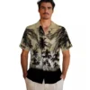 New Orleans Saints Hawaiian Shirt - Custom Sunset Scene Gold Black Aloha Shirt