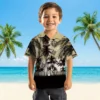New Orleans Saints Hawaiian Shirt - Custom Sunset Scene Gold Black Aloha Shirt