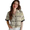 New Orleans Saints Hawaiian Shirt - Custom Tribal Stripes Gold White Aloha Shirt