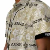 New Orleans Saints Hawaiian Shirt - Custom Tribal Stripes Gold White Aloha Shirt