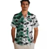 New York Jets Hawaiian Shirt - Custom Palm Silhouettes Green Aloha Shirt