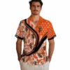 San Francisco Giants Hawaiian Shirt - Custom Floral Wave Orange White Aloha Shirt