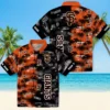San Francisco Giants Hawaiian Shirt - Custom Palm Silhouettes Orange Aloha Shirt