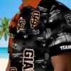 San Francisco Giants Hawaiian Shirt - Custom Palm Silhouettes Orange Aloha Shirt