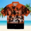 San Francisco Giants Hawaiian Shirt - Custom Sunset Scene Orange Black Aloha Shirt