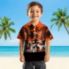 San Francisco Giants Hawaiian Shirt - Custom Sunset Scene Orange Black Aloha Shirt