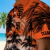 San Francisco Giants Hawaiian Shirt - Custom Sunset Scene Orange Black Aloha Shirt