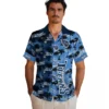 Tennessee Titans Hawaiian Shirt - Custom Palm Silhouettes Navy Aloha Shirt