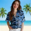 Tennessee Titans Hawaiian Shirt - Custom Palm Silhouettes Navy Aloha Shirt