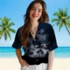 Tennessee Titans Hawaiian Shirt - Custom Sunset Scene Navy Black Aloha Shirt
