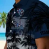 Tennessee Titans Hawaiian Shirt - Custom Sunset Scene Navy Black Aloha Shirt