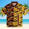 Washington Commanders Hawaiian Shirt - Custom Palm Silhouettes Burgundy Aloha Shirt