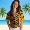 Washington Commanders Hawaiian Shirt - Custom Palm Silhouettes Burgundy Aloha Shirt