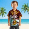 Washington Commanders Hawaiian Shirt - Custom Surfing Skeleton Burgundy Blue Aloha Shirt