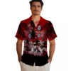 Washington Nationals Hawaiian Shirt - Custom Sunset Scene Red Black Aloha Shirt