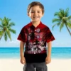 Washington Nationals Hawaiian Shirt - Custom Sunset Scene Red Black Aloha Shirt