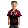 Atlanta Falcons Hawaiian Shirt � Customized Sunset Pattern Red Black Casual Button Down For Men & Women