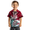 Atlanta Falcons Hawaiian Shirt � Customized Surfing Skeleton Red Blue Casual Button Down For Men & Women